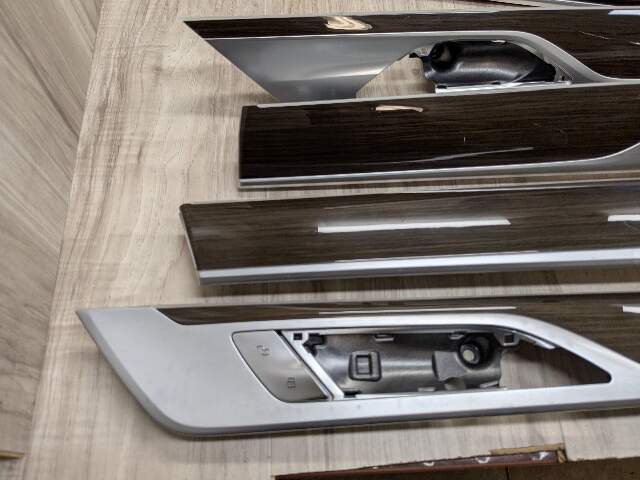 16-19 OEM BMW G12 750 Center Dash Doors Air Vent Wood Interior Light Trim SET
