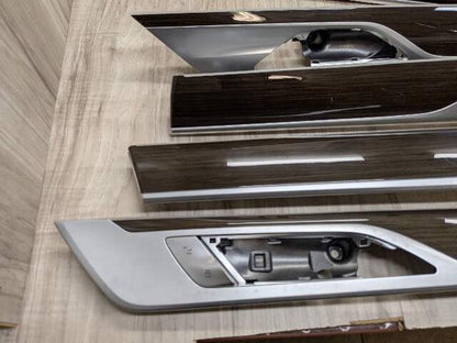 16-19 OEM BMW G12 750 Center Dash Doors Air Vent Wood Interior Light Trim SET