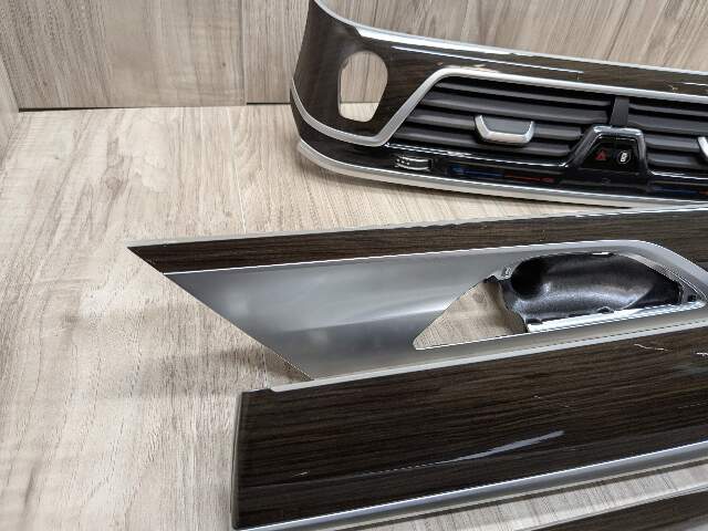 16-19 OEM BMW G12 750 Center Dash Doors Air Vent Wood Interior Light Trim SET