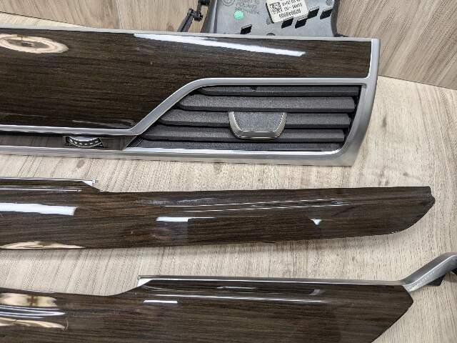16-19 OEM BMW G12 750 Center Dash Doors Air Vent Wood Interior Light Trim SET