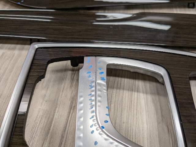 16-19 OEM BMW G12 750 Center Dash Doors Air Vent Wood Interior Light Trim SET