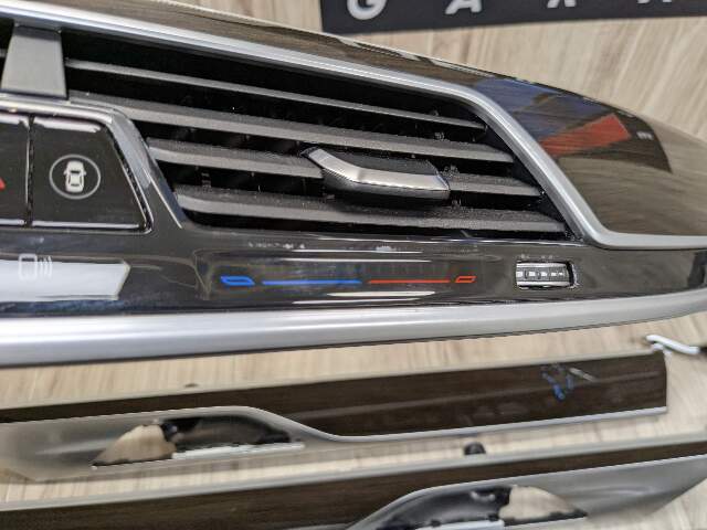 16-19 OEM BMW G12 750 Center Dash Doors Air Vent Wood Interior Light Trim SET