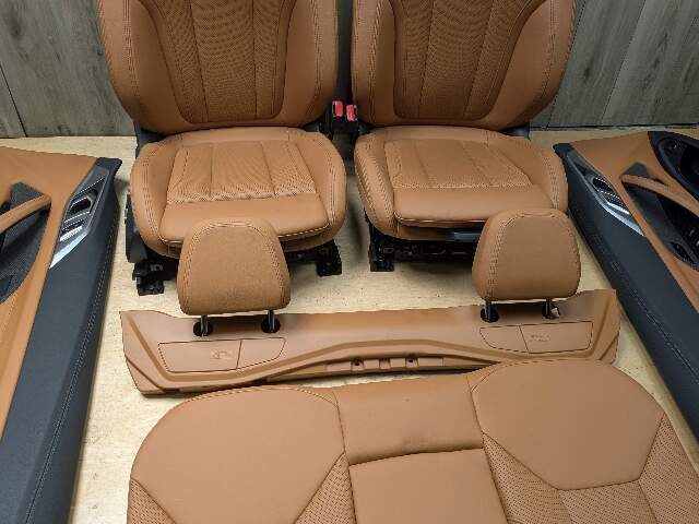 21-24 OEM BMW G23 430 M440 Front Rear BROWN Interior Seats Door Panels