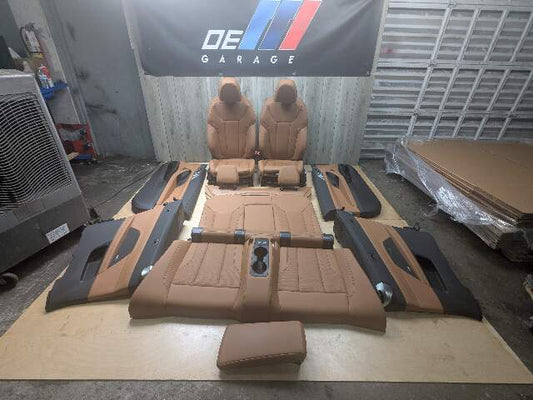 21-24 OEM BMW G23 430 M440 Front Rear BROWN Interior Seats Door Panels