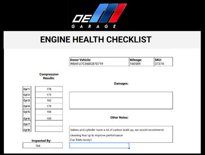 11-13 OEM BMW F06 F10 F12 F13 EWG N55 Engine Complete Assembly AWD 160k RAN!