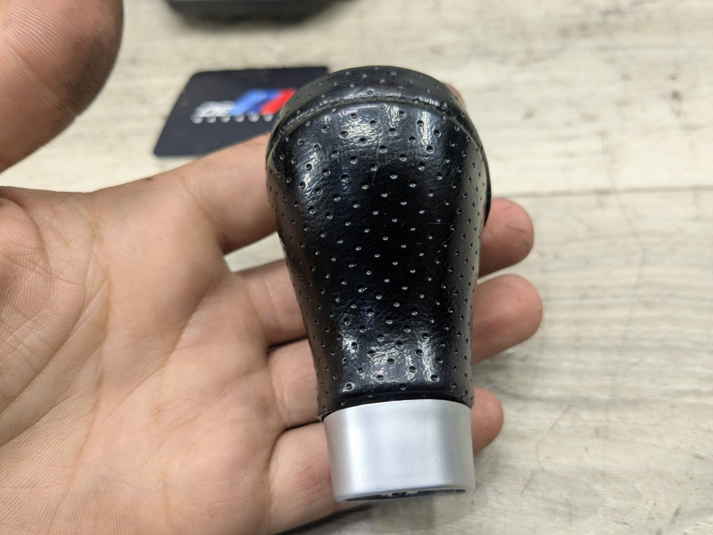 *09-13 OEM BMW E90 E92 E93 MANUAL Leather Gear Shift Knob w/ Boot & Foam