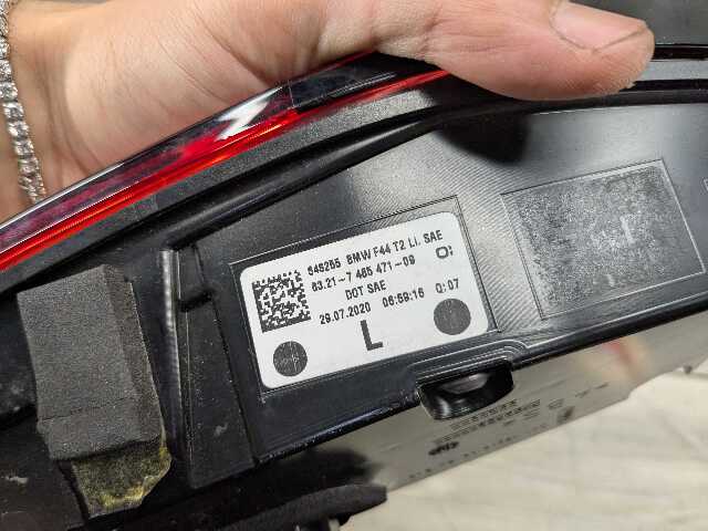 20-24 OEM BMW F44 228 M235 Rear Left Driver Side Inner Trunk Tail Light
