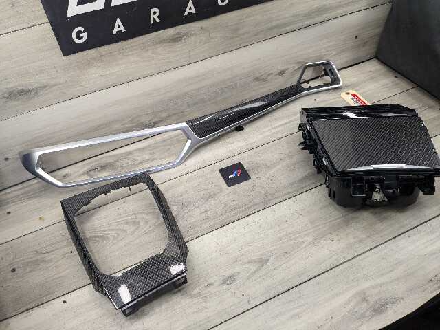 *OEM BMW PRE-LCI G80 G82 G83 CARBON FIBER Center Console Dash Interior Trim SET