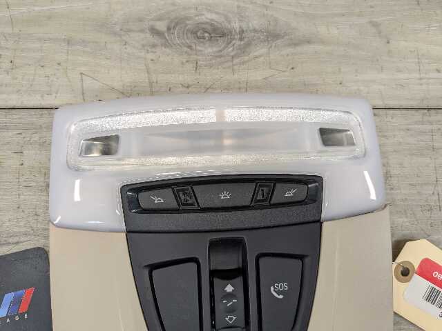 14-19 OEM BMW F15 F16 X5 X6 Headliner Roof Console Dome Light SOS Switch Black
