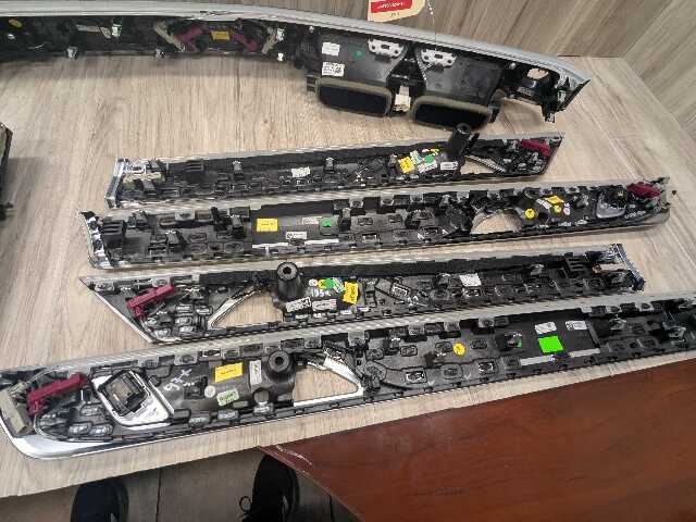16-19 OEM BMW G12 750 Center Dash Doors Air Vent Wood Interior Light Trim SET