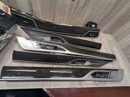 16-19 OEM BMW G12 750 Center Dash Doors Air Vent Wood Interior Light Trim SET