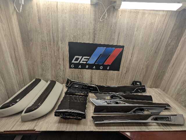 16-19 OEM BMW G12 750 Center Dash Doors Air Vent Wood Interior Light Trim SET
