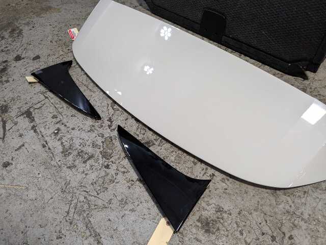14-18 OEM BMW F15 X5 Tailgate Liftgate Trunk Upper Molding Wing Spoiler SET