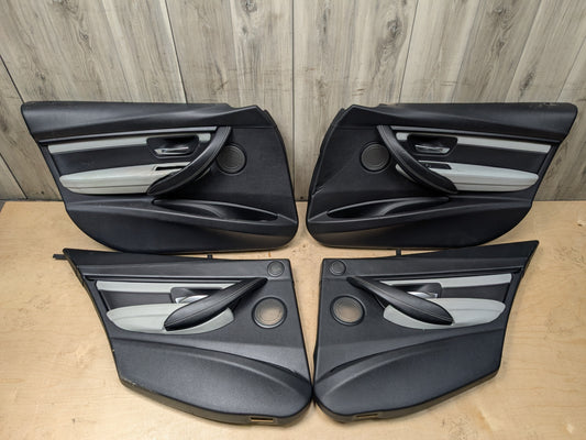 *15-20 OEM BMW F80 M3 SILVERSTONE Front Rear Door Cards Panels Leather SET