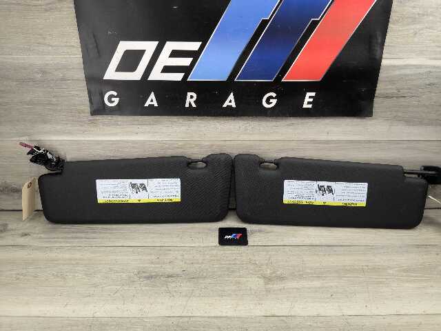 19-25 OEM BMW F95 G05 X5 X5M Interior Left Right Sun Visor Black SET