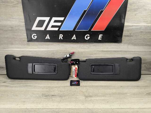 19-25 OEM BMW F95 G05 X5 X5M Interior Left Right Sun Visor Black SET