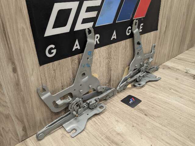 OEM BMW F15 F16 F85 X5 X6 Left Right Hood Hinge Support Bracket Brace SET Gray