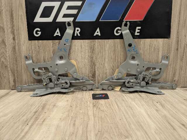OEM BMW F15 F16 F85 X5 X6 Left Right Hood Hinge Support Bracket Brace SET Gray