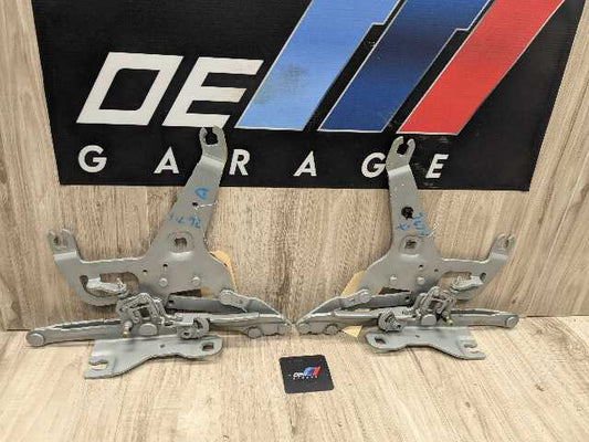 OEM BMW F15 F16 F85 X5 X6 Left Right Hood Hinge Support Bracket Brace SET Gray