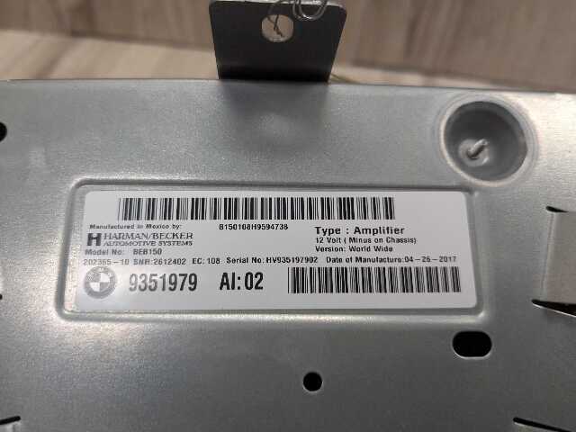 OEM BMW F15 F16 F85 F86 X5 X6 Amplifier System HIFI HARMAN BECKER Control Module