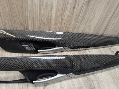 OEM BMW F16 F86 X6 X6M Front Rear Left Right Door Panel Card Trim CARBON FIBER