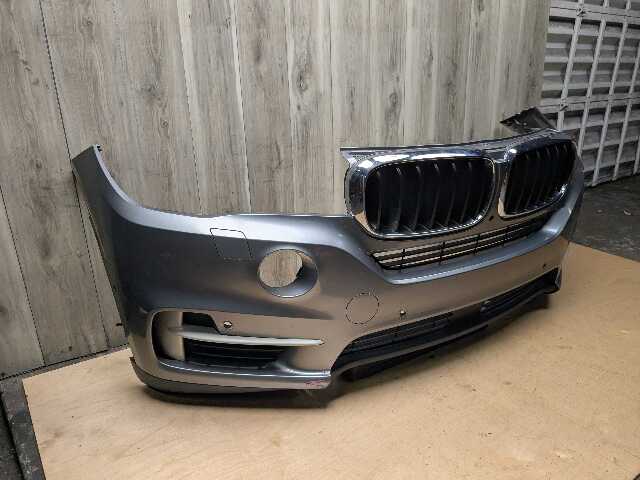 *14-18 OEM BMW F15 X5 BASE Front Bumper Cover w/ Upper Lower Grilles Gray A52
