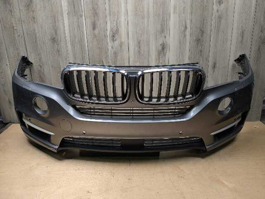 *14-18 OEM BMW F15 X5 BASE Front Bumper Cover w/ Upper Lower Grilles Gray A52