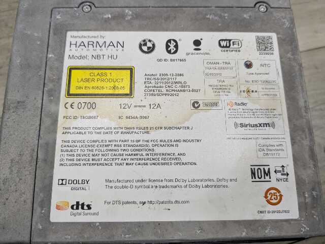 OEM BMW F15 F30 F32 F80 F82 Navigation NBT Headunit Radio CD Head Unit HW 2.1
