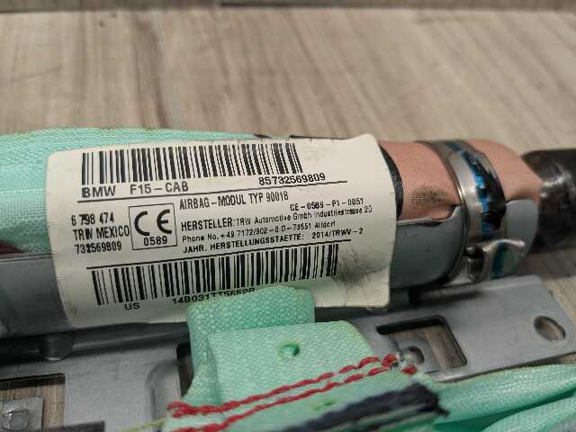 14-18 OEM BMW F15 F85 X5 X5M Right Passenger Roof Head Curtain Air Bag Airbag