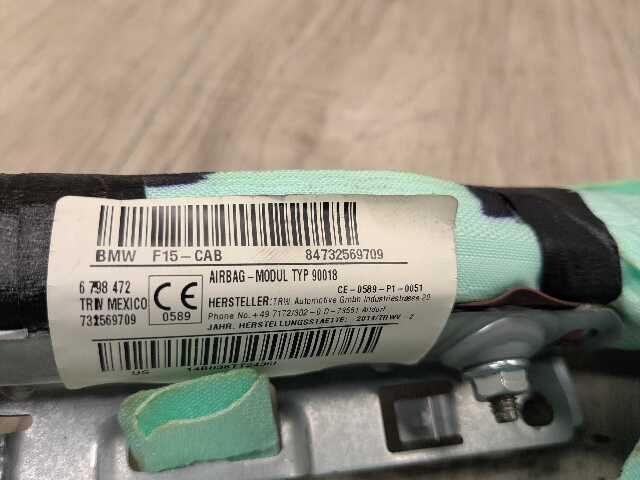 14-18 OEM BMW F15 F85 X5 X5M Left Driver Top Roof Head Air Bag Airbag Curtain