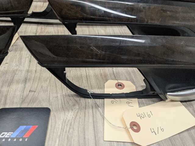 14-18 OEM BMW F15 X5 Dash Door Panel Wood Interior Trim Cover SET