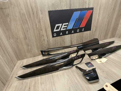 14-18 OEM BMW F15 X5 Dash Door Panel Wood Interior Trim Cover SET