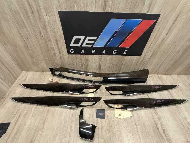 14-18 OEM BMW F15 X5 Dash Door Panel Wood Interior Trim Cover SET