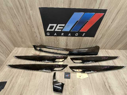 14-18 OEM BMW F15 X5 Dash Door Panel Wood Interior Trim Cover SET