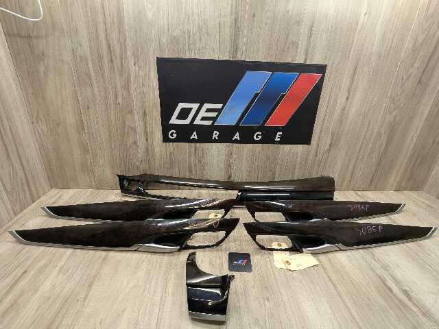 14-18 OEM BMW F15 X5 Dash Door Panel Wood Interior Trim Cover SET
