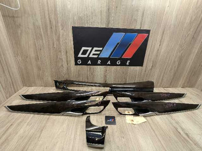 14-18 OEM BMW F15 X5 Dash Door Panel Wood Interior Trim Cover SET
