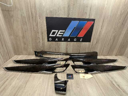 14-18 OEM BMW F15 X5 Dash Door Panel Wood Interior Trim Cover SET