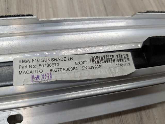 15-19 OEM BMW F16 F86 X6 REAR LEFT Driver Side Door Window Roller Sunshade Blind