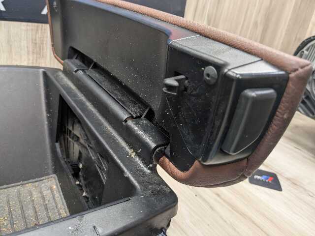 14-19 OEM BMW F15 F16 X5 X6 Front Center Console Arm Rest Leather TERRA