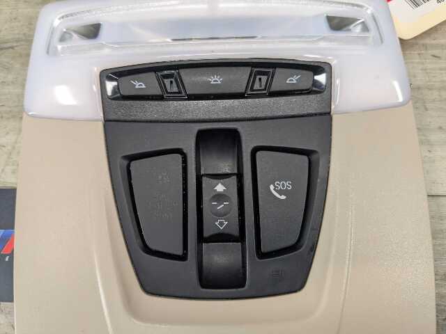 14-19 OEM BMW F15 F16 X5 X6 Headliner Roof Console Dome Light SOS Switch Beige