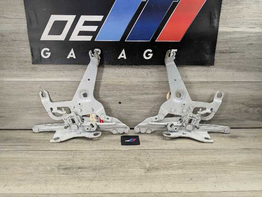 OEM BMW F15 F16 F85 F86 X5 X6 Left Right Hood Hinge Support Bracket SET Gray