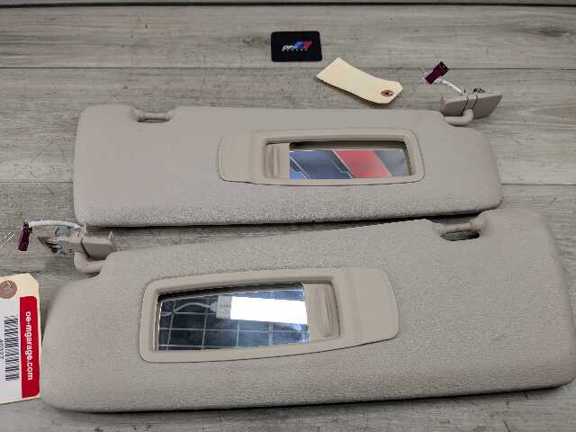 14-18 OEM BMW F15 F85 X5 BEIGE Left Right Interior Sun Visor Leather SET