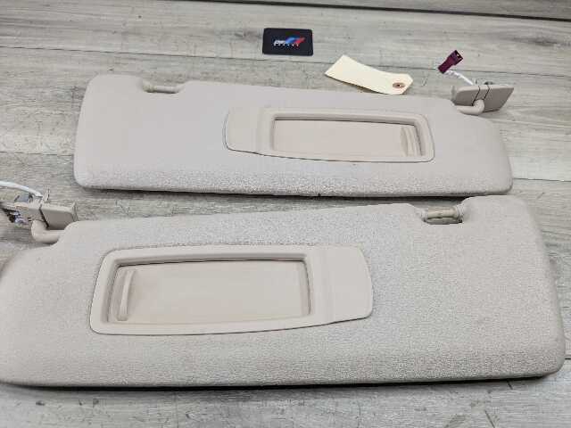 14-18 OEM BMW F15 F85 X5 BEIGE Left Right Interior Sun Visor Leather SET