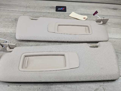 14-18 OEM BMW F15 F85 X5 BEIGE Left Right Interior Sun Visor Leather SET