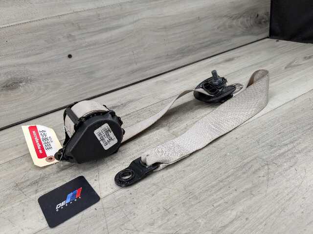 14-18 OEM BMW F15 X5 REAR Left Driver Side Seatbelt Seat Belt Retractor BEIGE