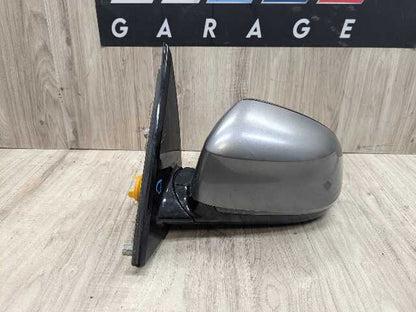 14-18 OEM BMW F15 X5 Left Driver Side Mirror Heated Camera SHADOW GLOSS Gray A52