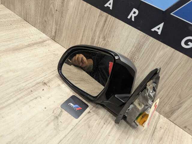 14-18 OEM BMW F15 X5 Left Driver Side Mirror Heated Camera SHADOW GLOSS Gray A52
