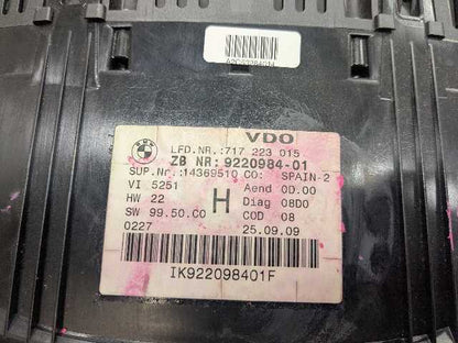 OEM BMW E84 E90 E92 E93 325 328 X1 Instrument Speedometer Gauge Cluster VDO