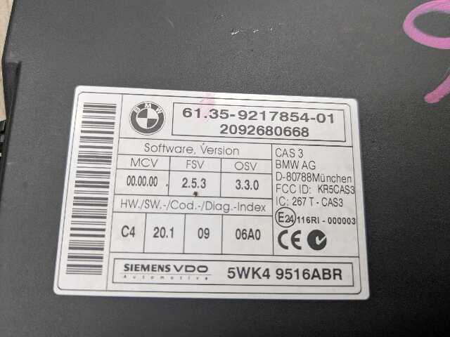 OEM BMW E82 E90 E92 AT Engine N51 DME ECU CAS3 Control Unit Computer Key MSV80