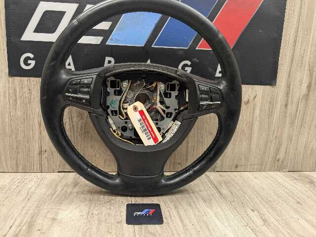 *11-15 OEM BMW F01 F02 Alpina B7 B7L Leather Steering Wheel Heated Black